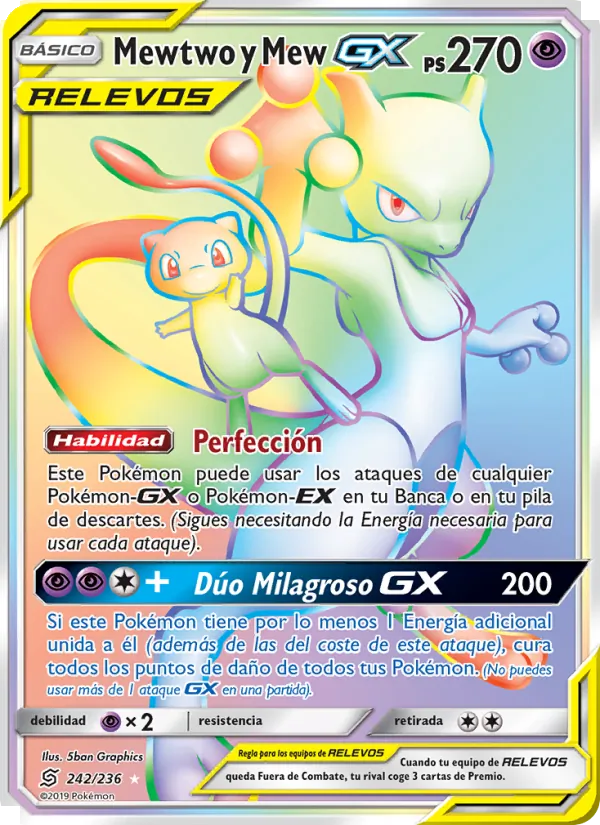 Mewtwo y Mew GX Mentes Unidas 242/236