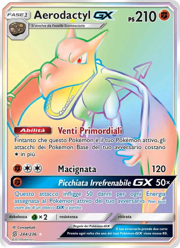 Aerodactyl GX Sintonia Mentale 244/236