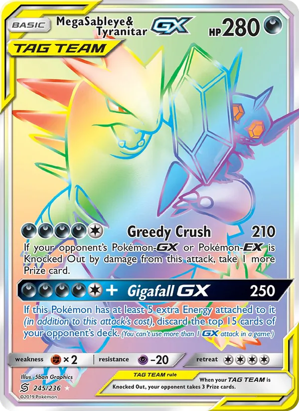 Mega Sableye & Tyranitar GX Unified Minds 245/236