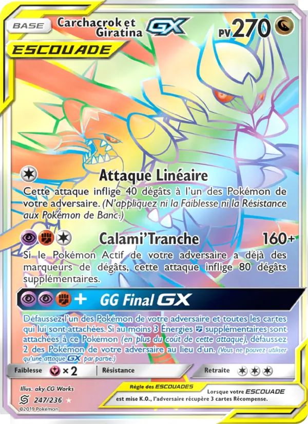 Carchacrok et Giratina GX Harmonie des Esprits 247/236