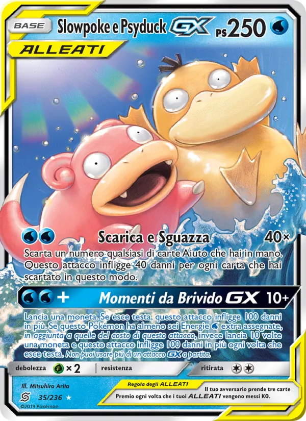 Slowpoke e Psyduck GX Sintonia Mentale 35/236