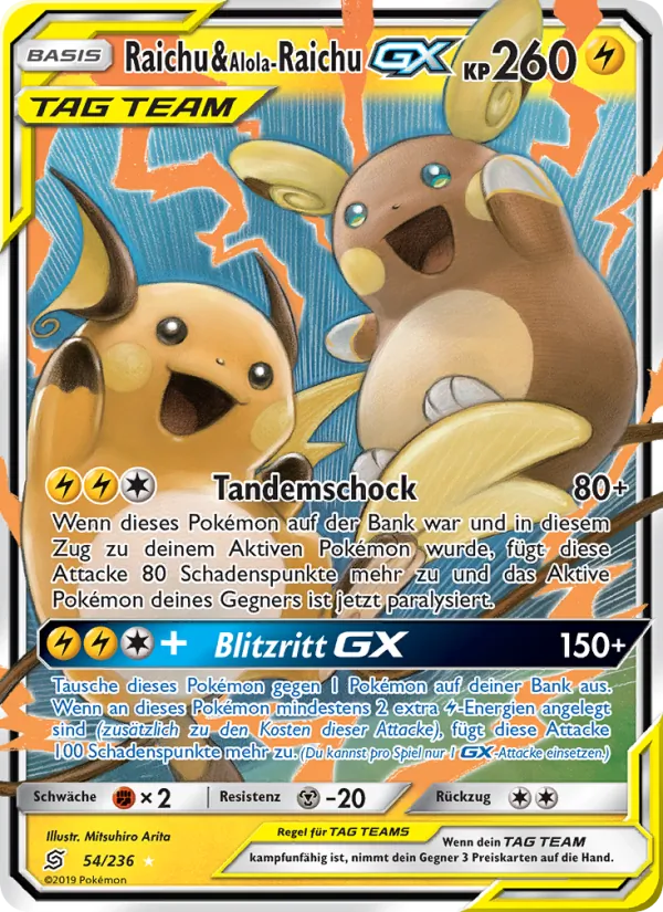 Raichu & Alola-Raichu GX Bund der Gleichgesinnten 54/236