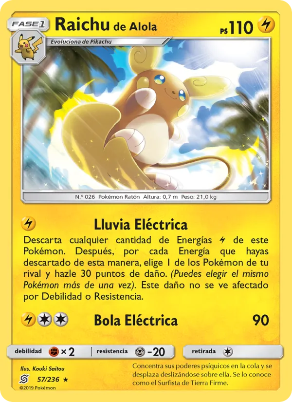 Raichu de Alola Mentes Unidas 57/236
