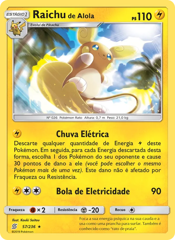 Raichu de Alola Sintonia Mental 57/236