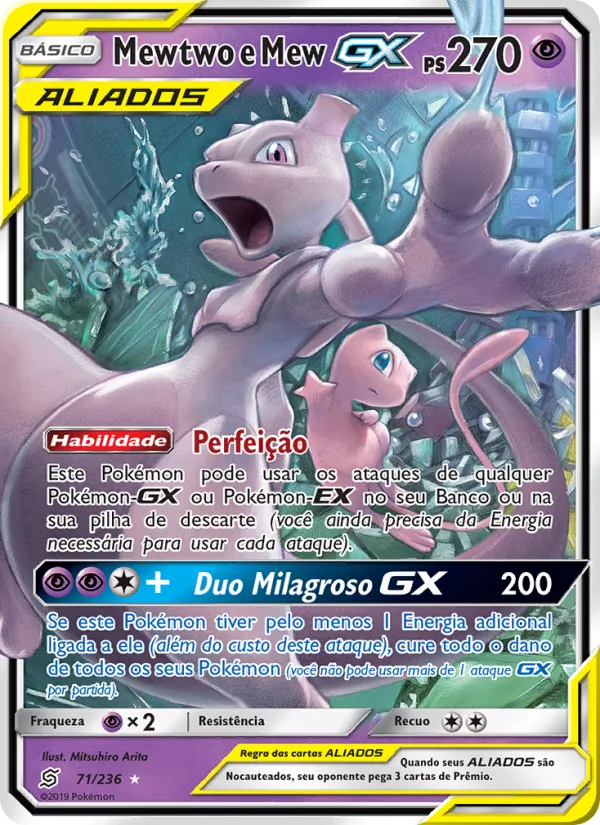 Mewtwo e Mew GX Sintonia Mental 71/236