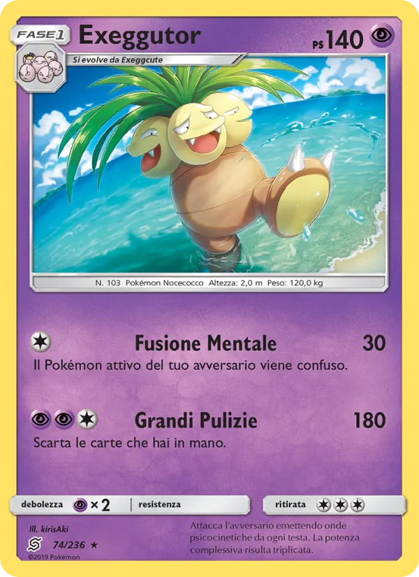 Exeggutor Sintonia Mentale 74/236