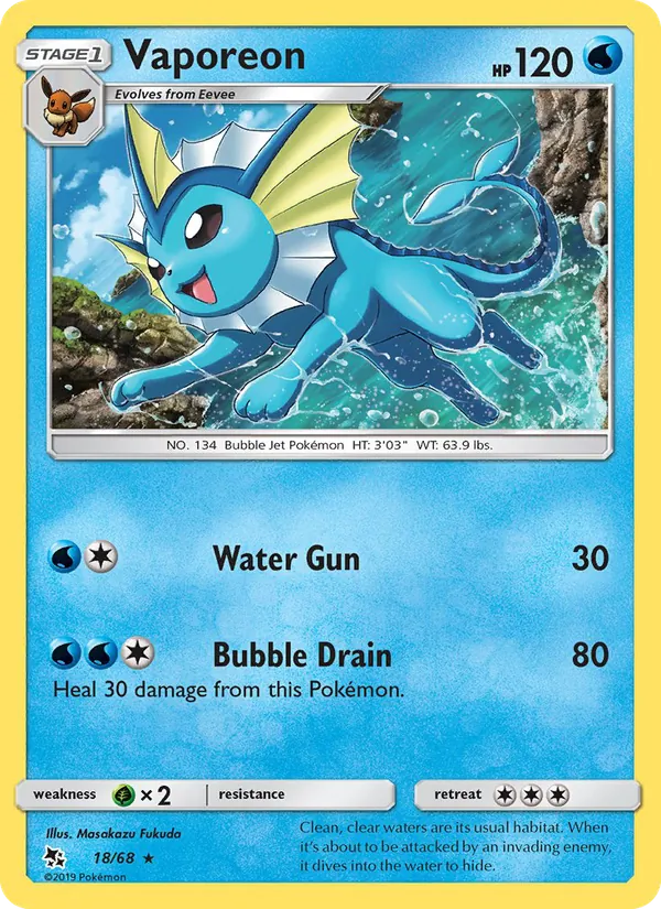 Vaporeon Destinos Ocultos 18/68