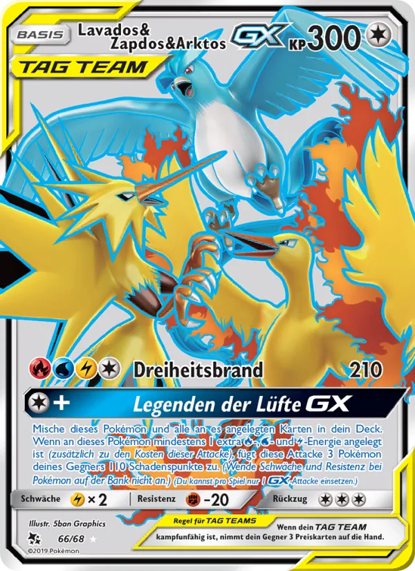 Lavados & Zapdos & Arktos-GX Verborgenes Schicksal 66/68