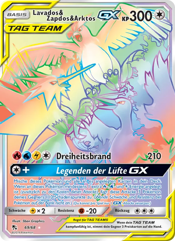 Lavados & Zapdos & Arktos-GX Verborgenes Schicksal 69/68