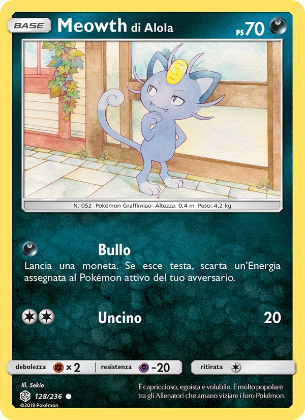 Meowth di Alola Eclissi Cosmica 128/236