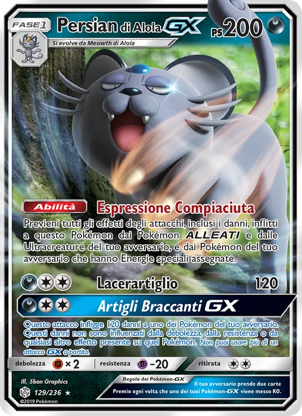 Persian di Alola GX Eclissi Cosmica 129/236