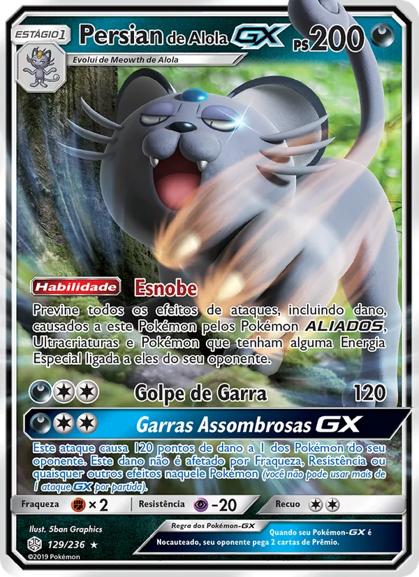 Persian de Alola GX Eclipse Cósmico 129/236