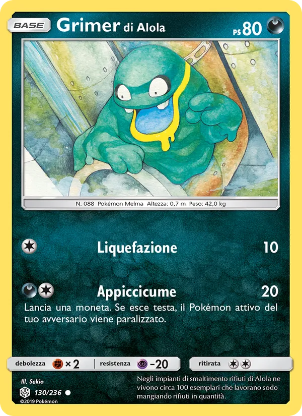 Grimer di Alola Eclissi Cosmica 130/236