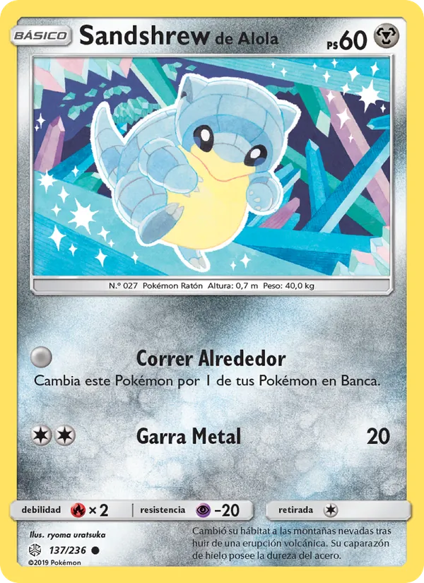 Sandshrew de Alola Eclipse Cósmico 137/236