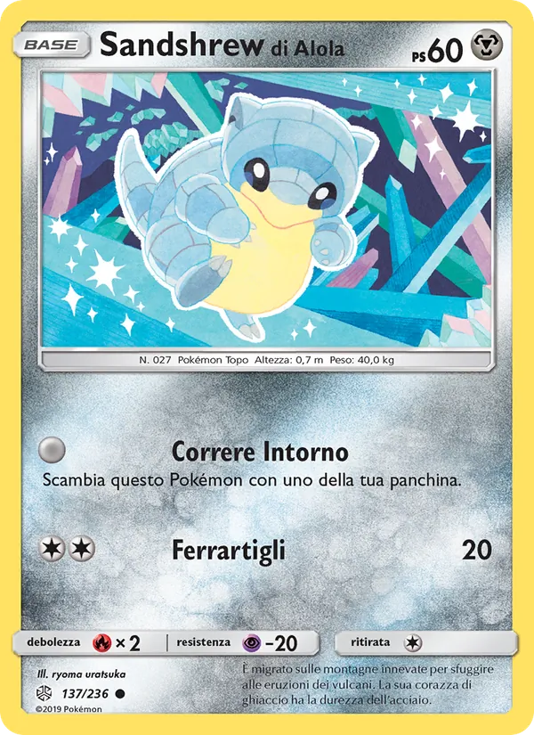 Sandshrew di Alola Eclissi Cosmica 137/236