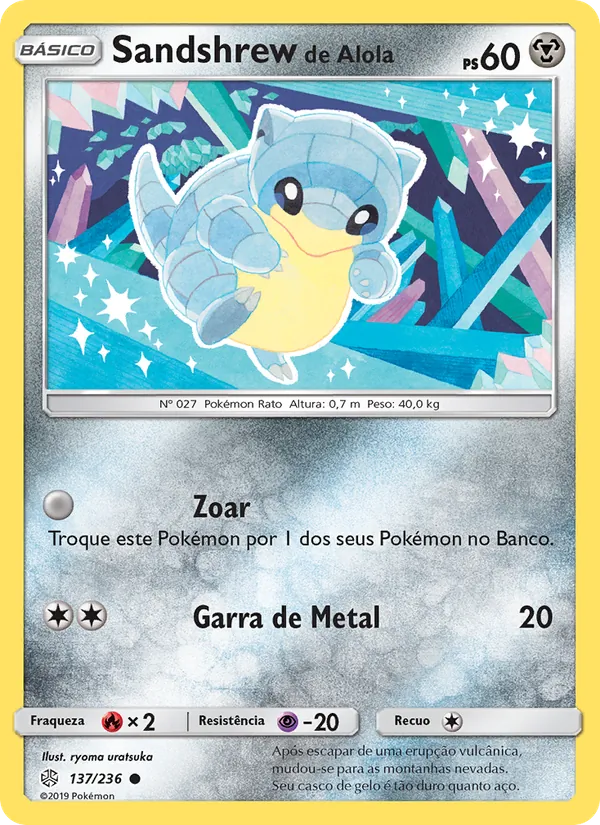 Sandshrew de Alola Eclipse Cósmico 137/236