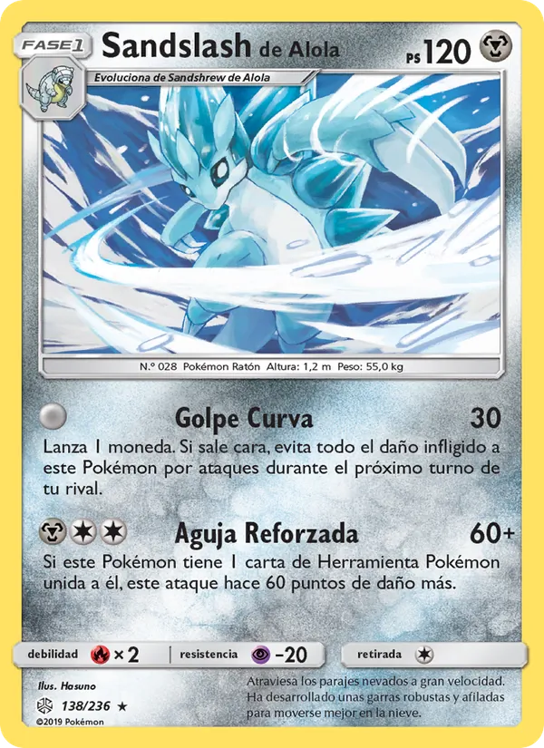 Sandslash de Alola Eclipse Cósmico 138/236