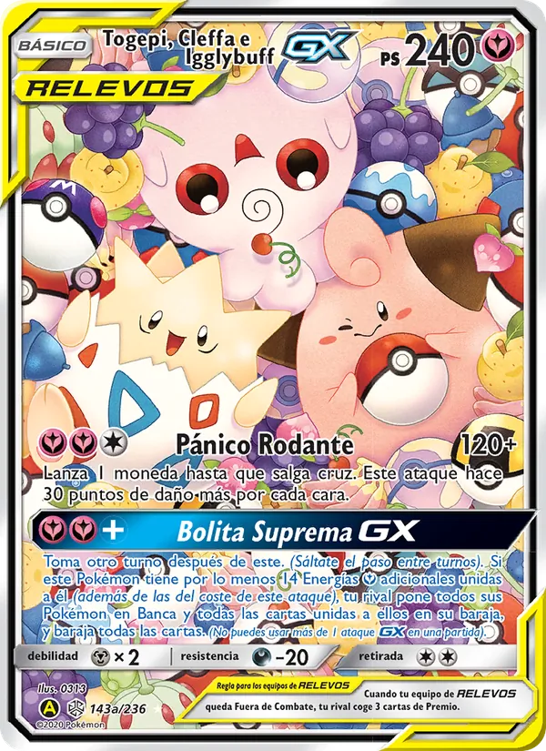Togepi, Cleffa e Igglybuff GX Eclipse Cósmico 143/236