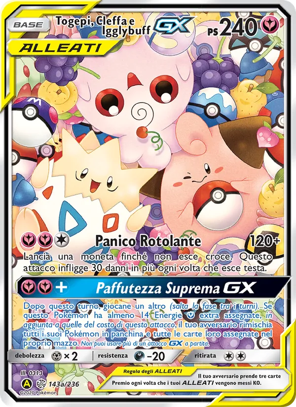 Togepi, Cleffa e Igglybuff GX Eclissi Cosmica 143/236
