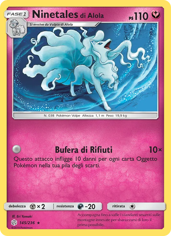 Ninetales di Alola Eclissi Cosmica 145/236