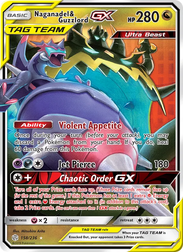 Naganadel & Guzzlord GX Cosmic Eclipse 158/236