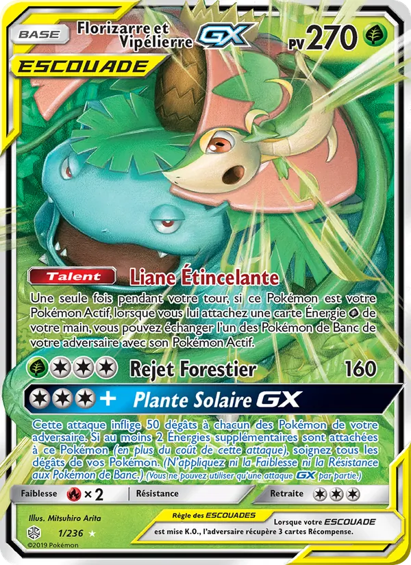 Florizarre et Vipélierre GX Éclipse Cosmique 1/236
