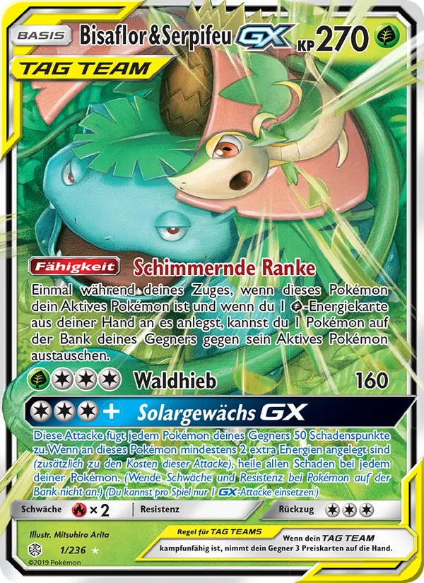 Bisaflor & Serpifeu GX Welten im Wandel 1/236