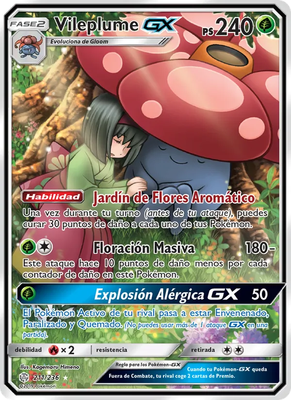 Vileplume GX Eclipse Cósmico 211/236