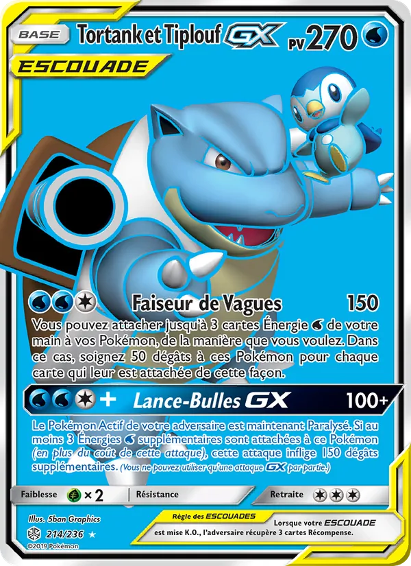 Tortank et Tiplouf GX Éclipse Cosmique 214/236