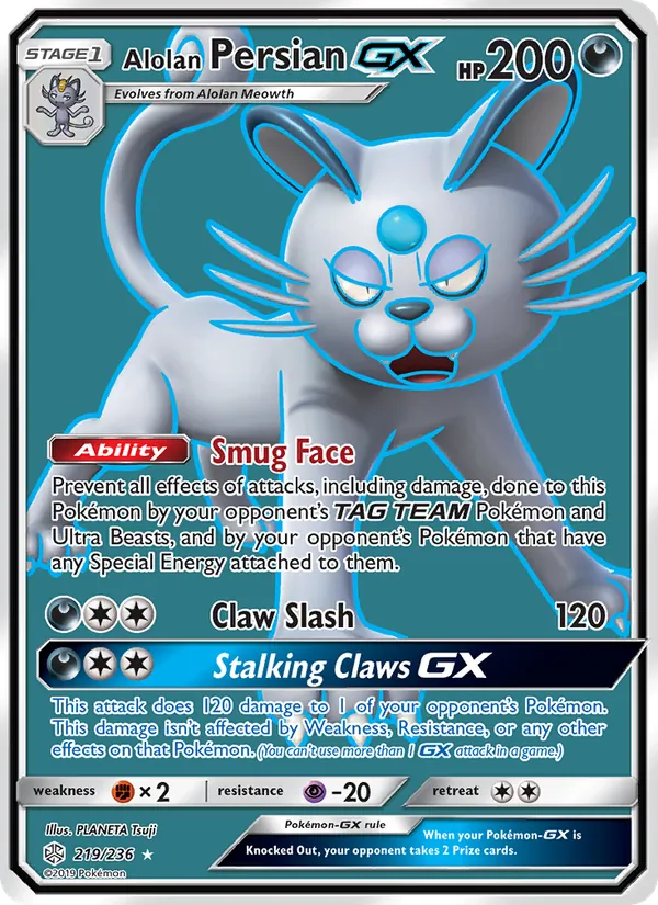 Alolan Persian GX Cosmic Eclipse 219/236