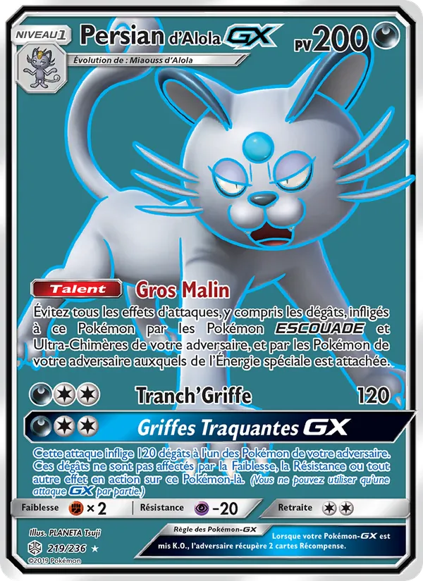 Persian d’Alola GX Éclipse Cosmique 219/236