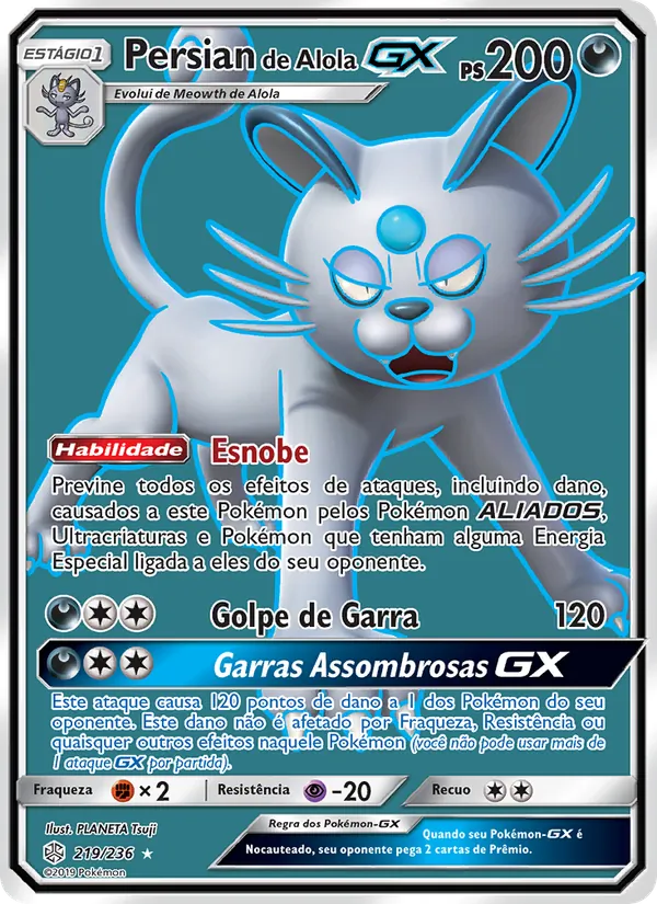 Persian de Alola GX Eclipse Cósmico 219/236