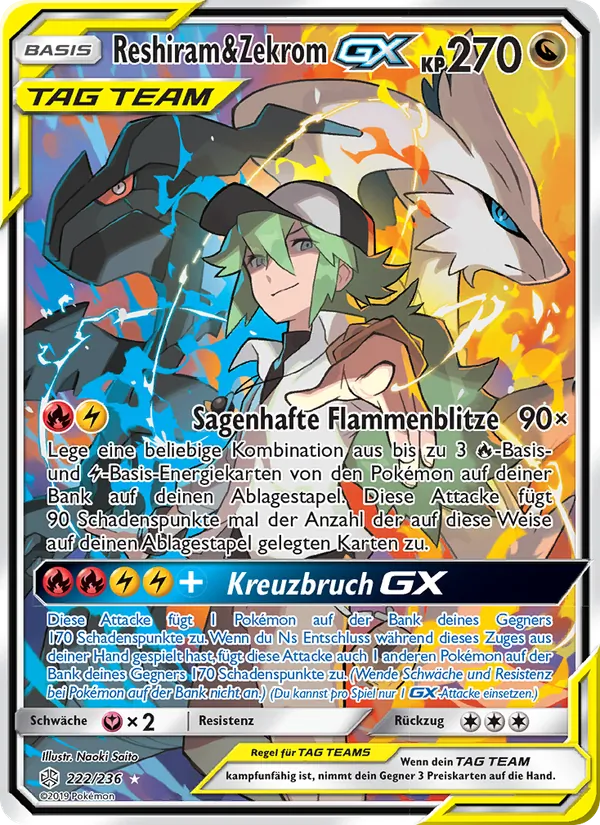 Reshiram & Zekrom GX Welten im Wandel 222/236