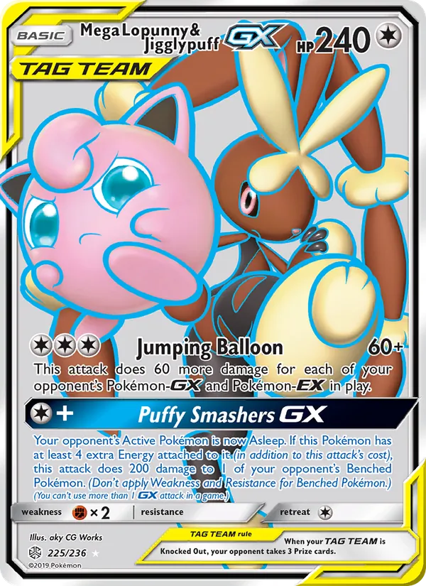 Mega Lopunny & Jigglypuff GX Cosmic Eclipse 225/236