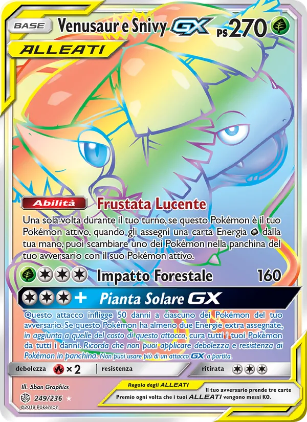 Venusaur e Snivy GX Eclissi Cosmica 249/236