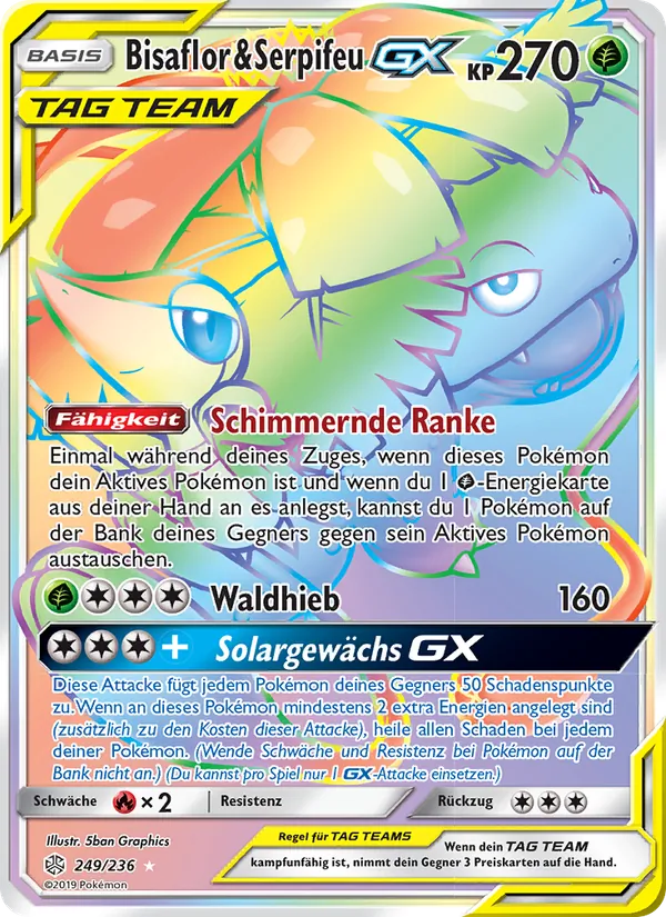 Bisaflor & Serpifeu GX Welten im Wandel 249/236