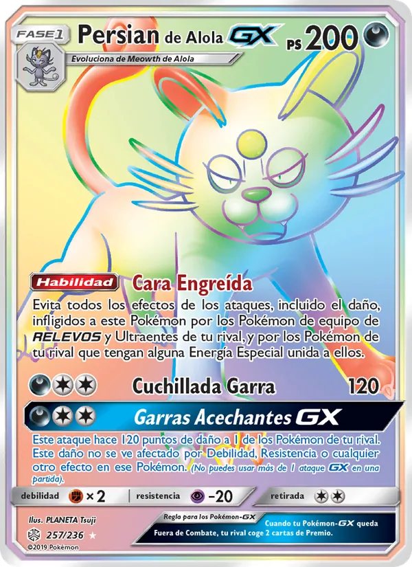 Persian de Alola GX Eclipse Cósmico 257/236