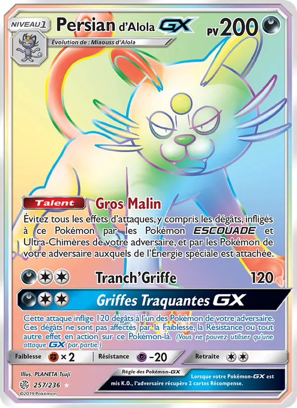 Persian d’Alola GX Éclipse Cosmique 257/236