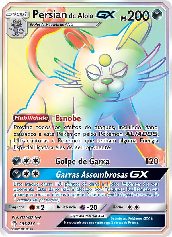 Persian de Alola GX Eclipse Cósmico 257/236