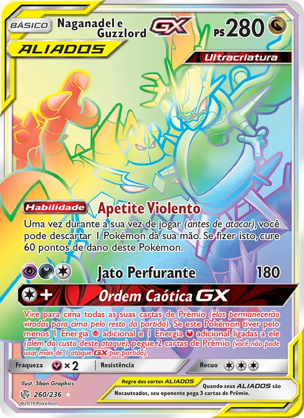 Naganadel e Guzzlord GX Eclipse Cósmico 260/236