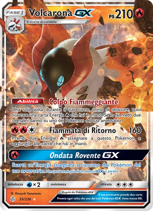 Volcarona GX Eclissi Cosmica 35/236