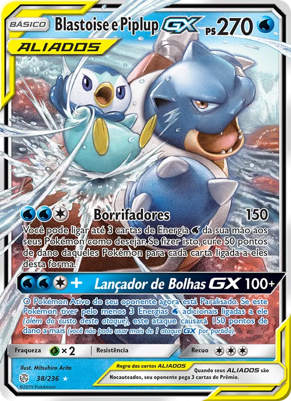 Blastoise e Piplup GX Eclipse Cósmico 38/236