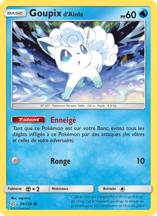 Goupix d’Alola Éclipse Cosmique 39/236