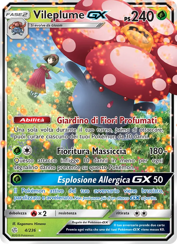 Vileplume GX Eclissi Cosmica 4/236