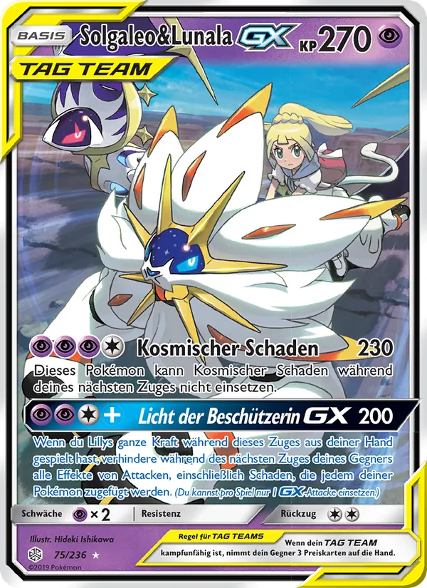 Solgaleo & Lunala GX Welten im Wandel 75/236