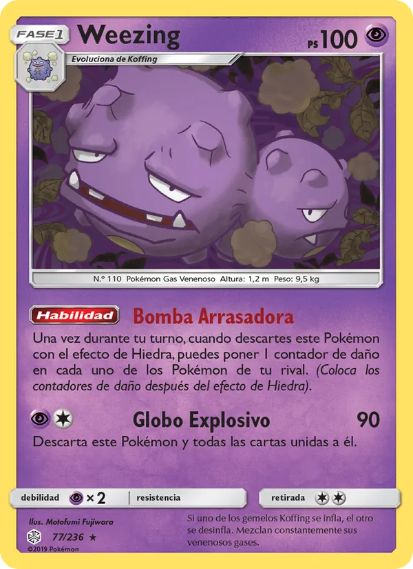 Weezing Eclipse Cósmico 77/236