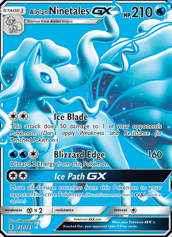 Alolan Ninetales GX Guardians Rising 132/145