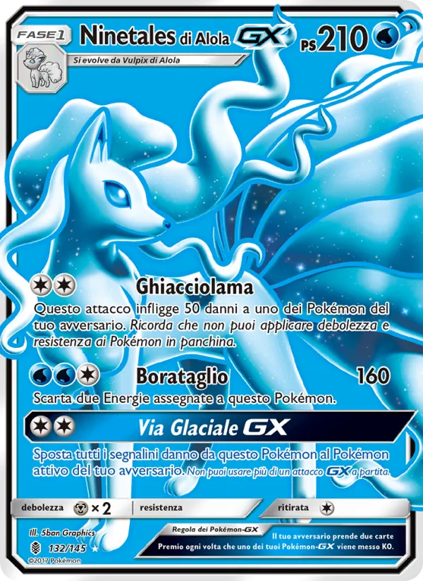 Ninetales di Alola GX Guardiani Nascenti 132/145
