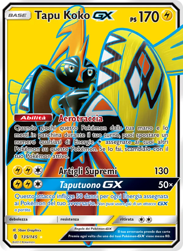 Tapu Koko GX Guardiani Nascenti 135/145