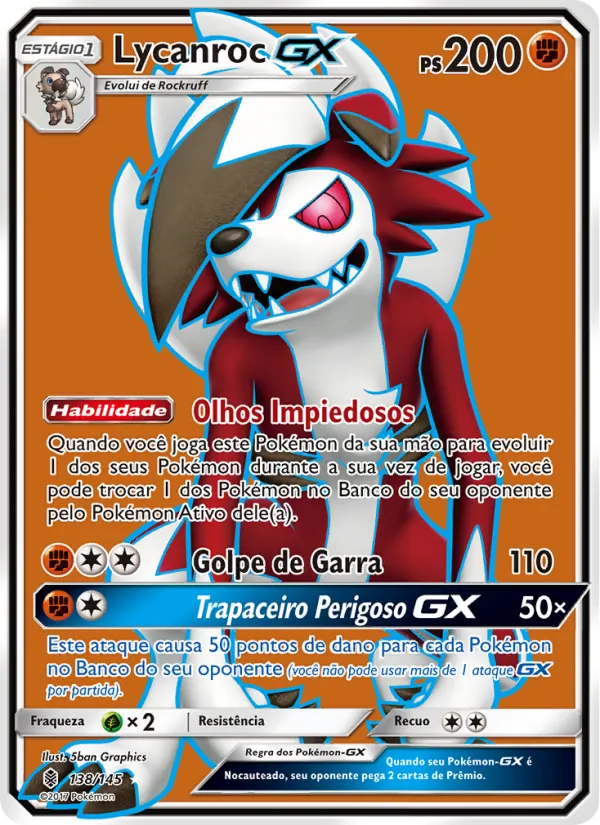 Lycanroc GX Guardiões Ascendentes 138/145